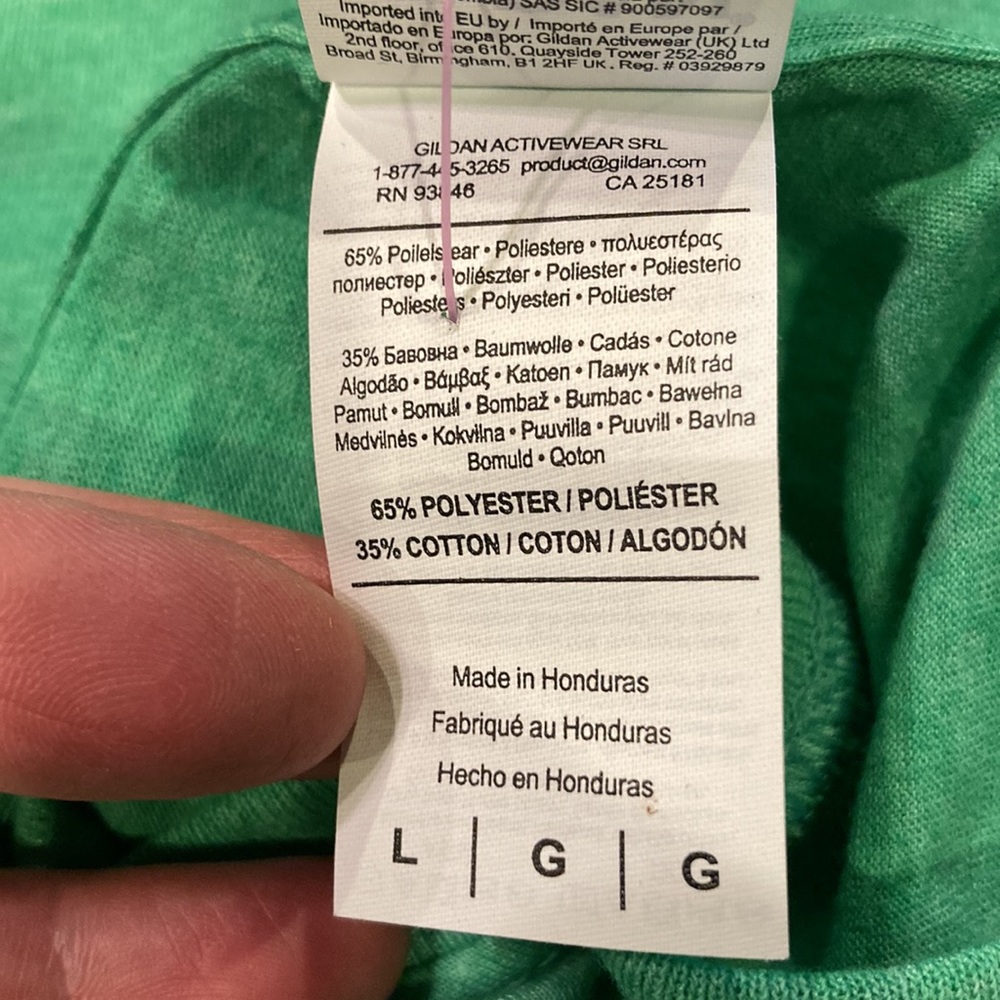 NWT Large “Kiss Me I’m Texish” Texas Irish Green Tee (ABBA) - Picture 7 of 9